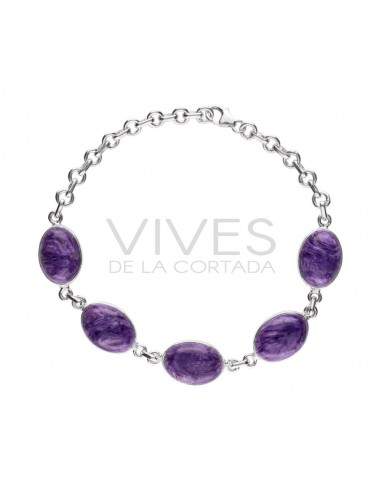Bracelet de Charoite en argent 925