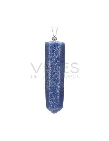 Pendentif en quartz bleu poli