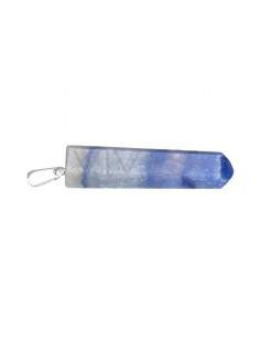 Pendentif en quartz bleu poli 2