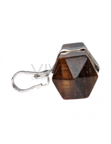 Pendentif horizontal en oeil de tigre...