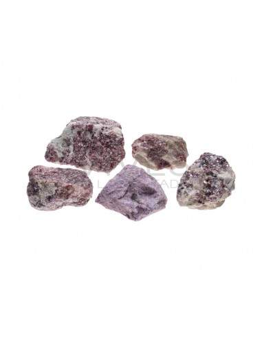 Mica lépidolite brut