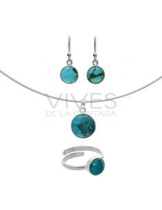 Turquoise Circle Set in...