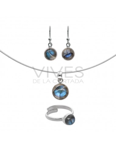 Labradorite Circle Set in Sterling...