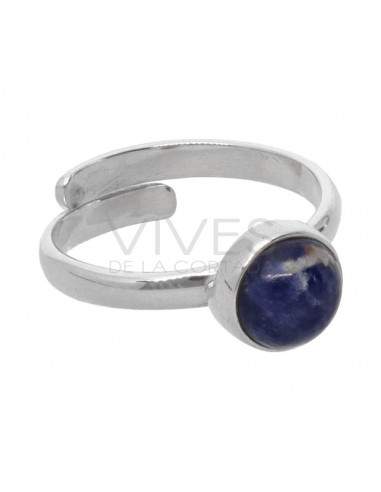 Argent Sterling 925 Sodalite Circle Set