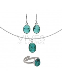 Turquoise Oval Set in...