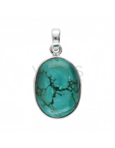 Turquoise Oval Set in Sterling Silver...