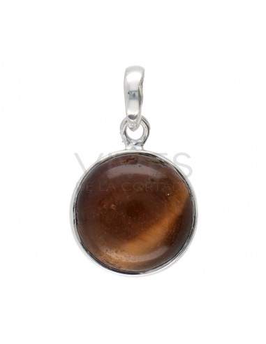 925 Sterling Silver Tiger Eye Circle Set