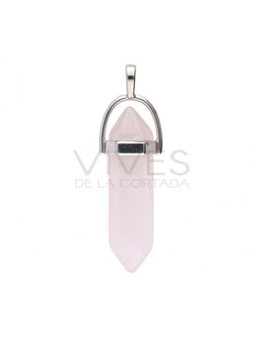 Pendentif Quartz Rose Petit Biterminé