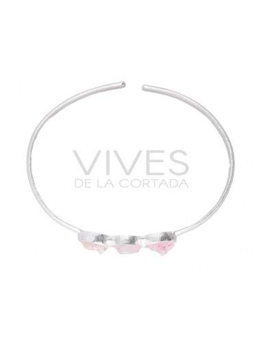 Rough Morganite Bracelet in Sterling...