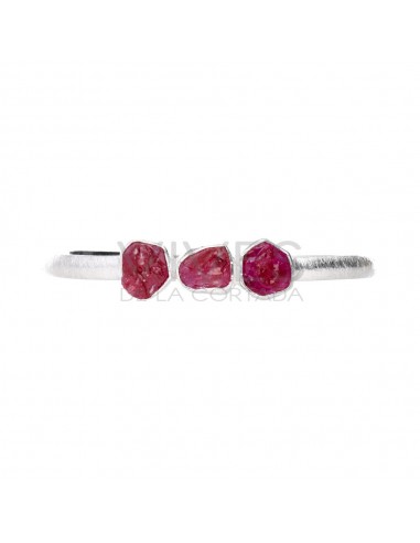 Pulseira Ruby Rough em prata 925...