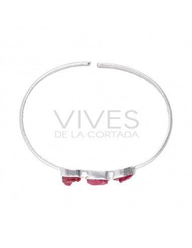 Rough Ruby Bracelet in Sterling...