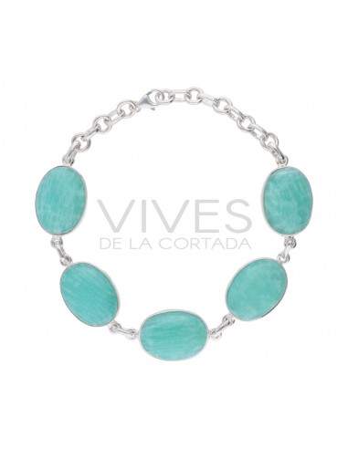 Large Amazonite Bracelet in 925...
