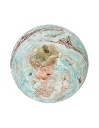 Sphère d'aragonite bleue