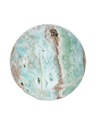 Sphère d'aragonite bleue