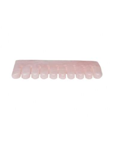 Massageador de pente de quartzo rosa