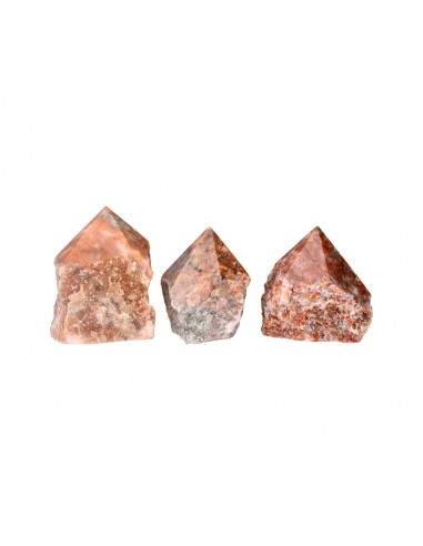 Semipolished Calcite Orange Tips