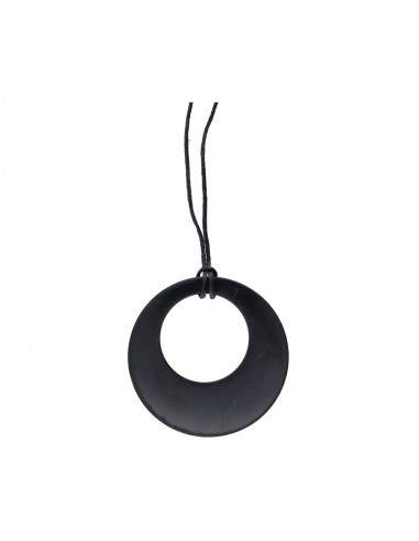 Pierced Circle Shungite Pendant