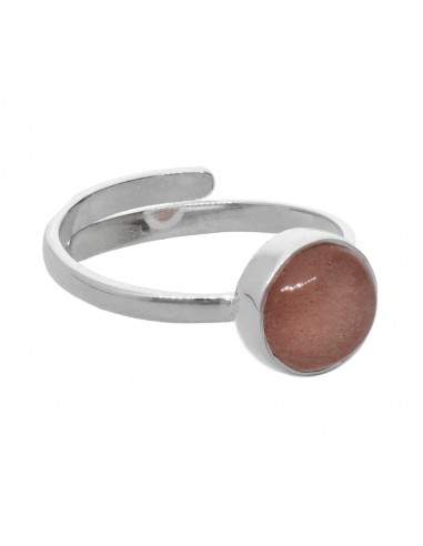Adularia Circle Set in Sterling...