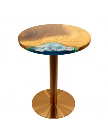 Small Circular Oak and Resin Table...