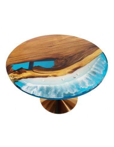 Table circulaire moyenne en chêne et...