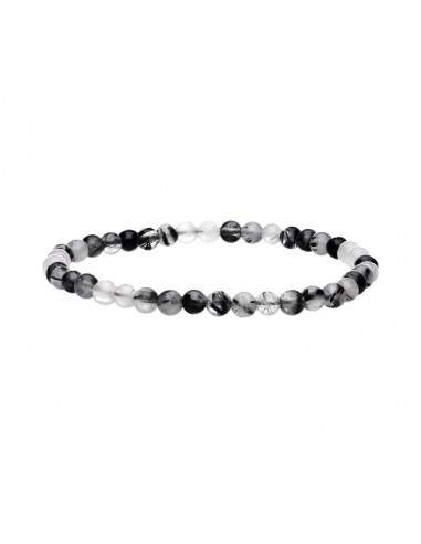 Pulsera de Cuarzo Turmalinado 4mm