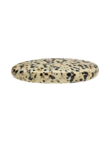 Jaspe dalmatien plat plaqué rhodium
