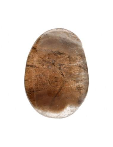 Quartz fumé plat plaqué Rhodium