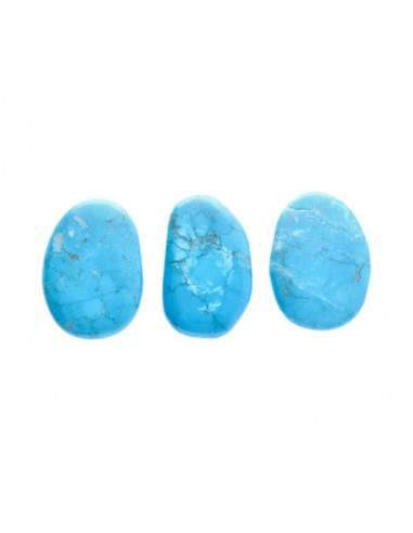 Howlite laminé plat bleu teinté