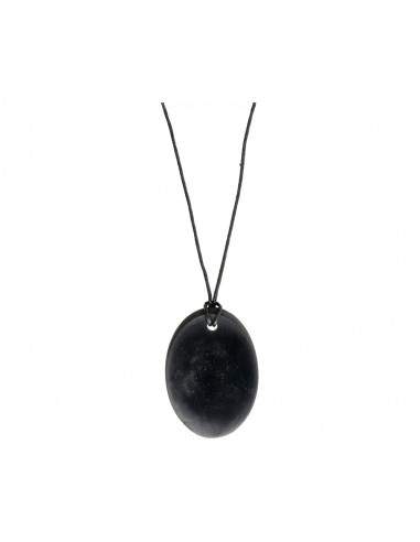 Petit pendentif ovale en shungite
