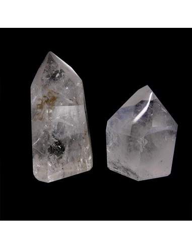 Pointes en quartz blanc poli Qualité A