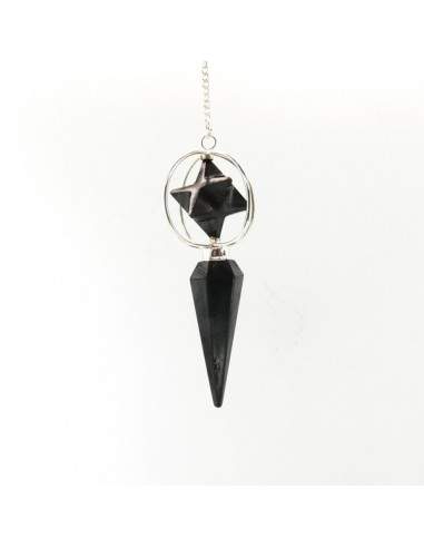 Shungite Pendulum with Merkaba