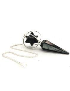 Shungite Pendulum with Merkaba 2