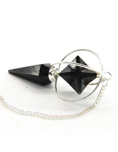 Pendule en shungite avec Merkaba