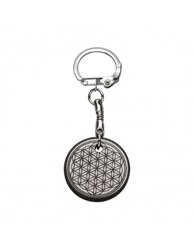 Porte-clés Fleur de vie en shungite