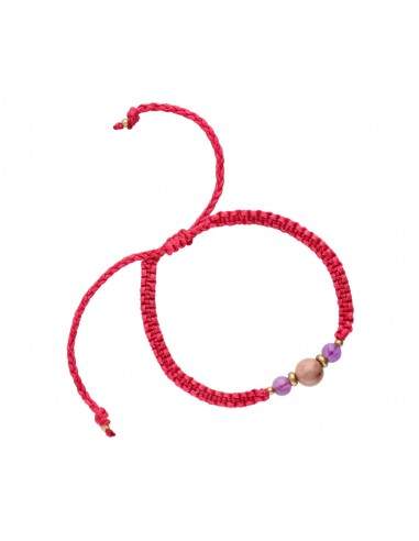 Bracelet Fil coloré avec minéraux