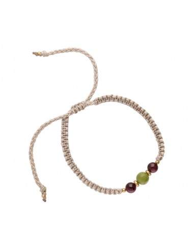 Colorful Thread with Minerals Bracelet