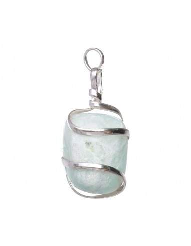 Amazonite Pendant with Silver Plated...