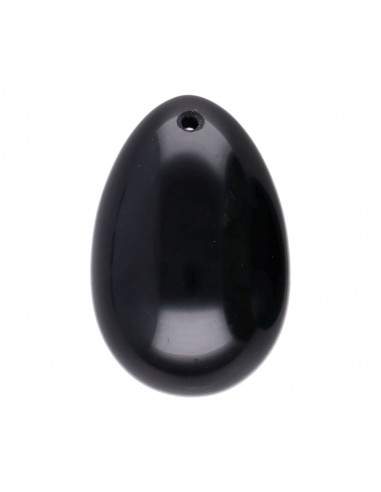 Medium Obsidian Yoni Egg with A Hole