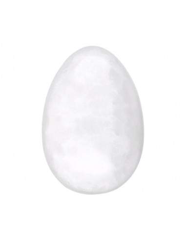 Grande Ovo yoni de quartzo branco