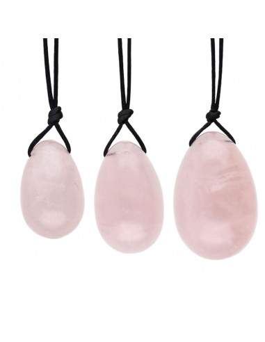 Pack Quartz Yoni Ovos Rosa com Furo