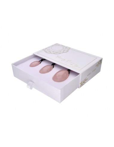 Yoni Rose Quartz Eggs with Hole Pack