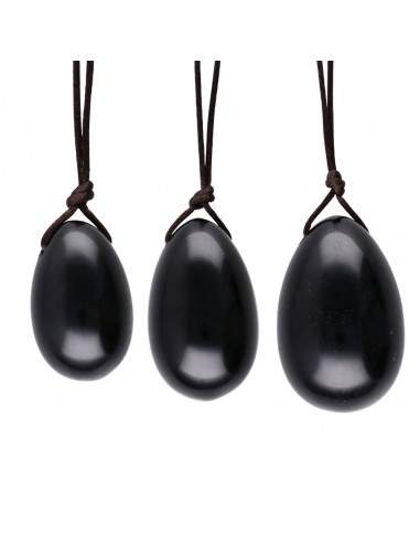 Obsidian Yoni Egg Pack with Hole