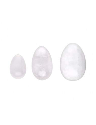 Pack Huevos Yoni de Cuarzo Blanco