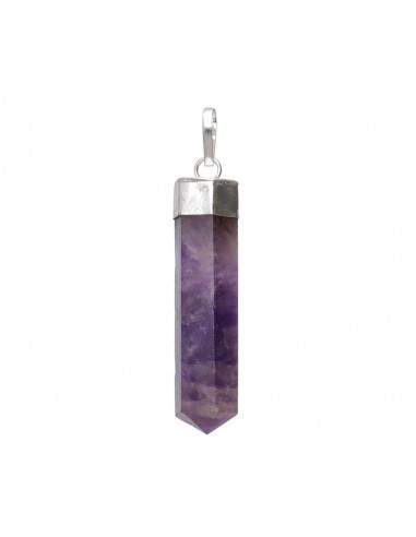 Amethyst Point Pendant in Silver Plating