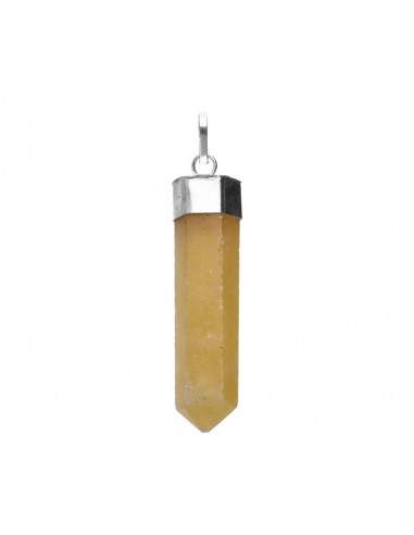 Silver Plated Yellow Aragonite Point...