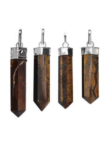 Silver Plated Tiger's Eye Pendant