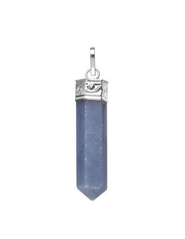 Silver Plated Angelite Point Pendant