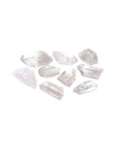 Pointes de quartz blanc brut