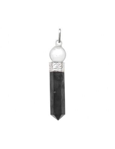 Pendentif Shungite avec sphère de quartz