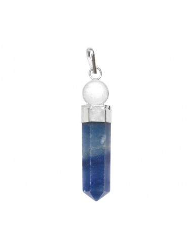Pendentif en quartz bleu avec sphère...